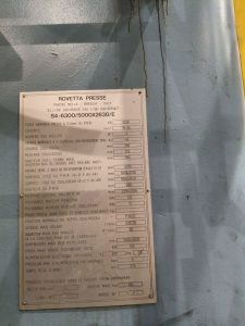 스탬핑 프레스 Rovetta S4-6300/5000x2630/E - 630 톤 (ID:76413) - Dabrox.com