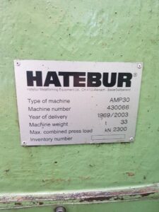자동 단조 기계 Hatebur AMP30 - 230 톤 (ID:75502) - Dabrox.com