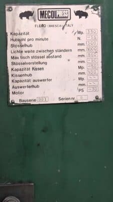 열간 단조 프레스 Mecolpress SEO 35 - 350 톤 (사진 2)