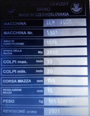 너클 조인트 프레스 Smeral LLK 2000 - 2000 톤 (사진 4)